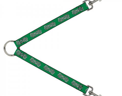 Dog Leash Splitter - Celtic Knot2 Greens/Black/White