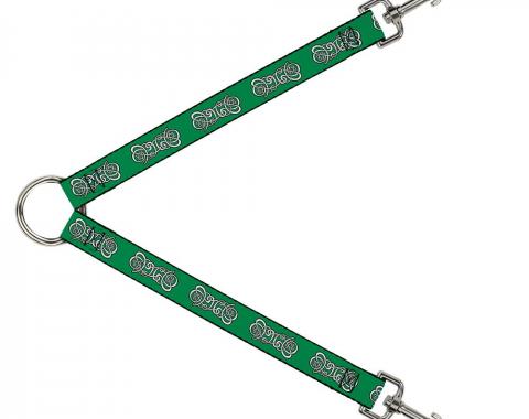 Dog Leash Splitter - Celtic Knot2 Greens/Black/White