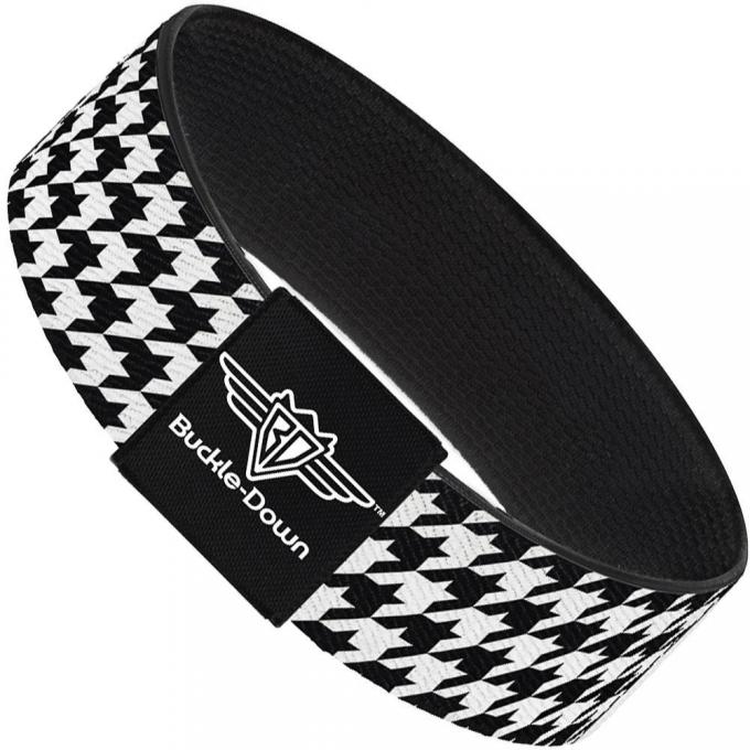 Buckle-Down Elastic Bracelet - Houndstooth Black/White