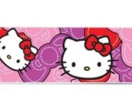 Magnetic Web Belt HKB-Hello Kitty Face Full Color Black - 1.0" - Hello Kitty Pink/Red Bowtie Webbing