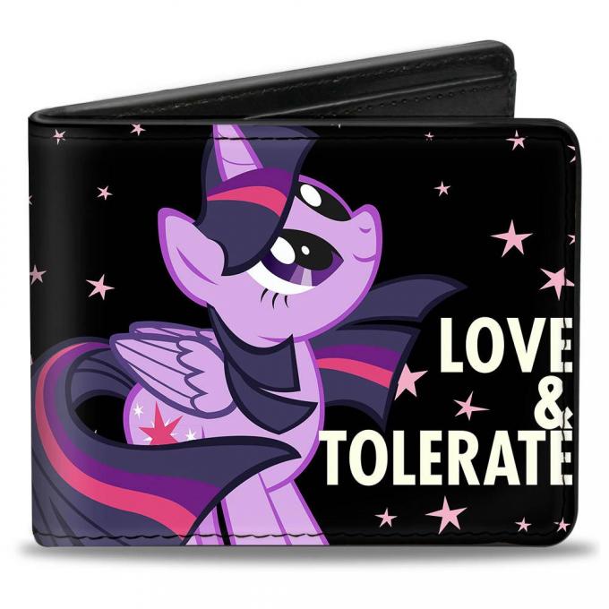 Bi-Fold Wallet - Twilight Sparkle CLOSE-UP LOVE TOLERATE Black/Purple