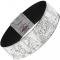 Elastic Bracelet - 1.0" - Cinderella & Prince Scenes Outline White/Black