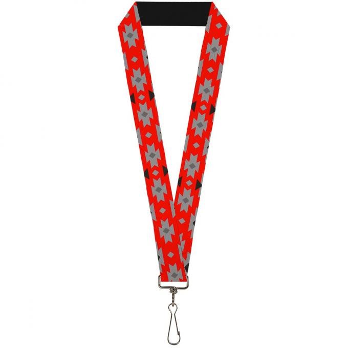 Buckle-Down Lanyard - Navajo Gray/Red/Gray/Black