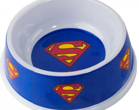 Single Melamine Pet Bowl - 7.5&rdquo; (16oz) - Superman Shield Blue