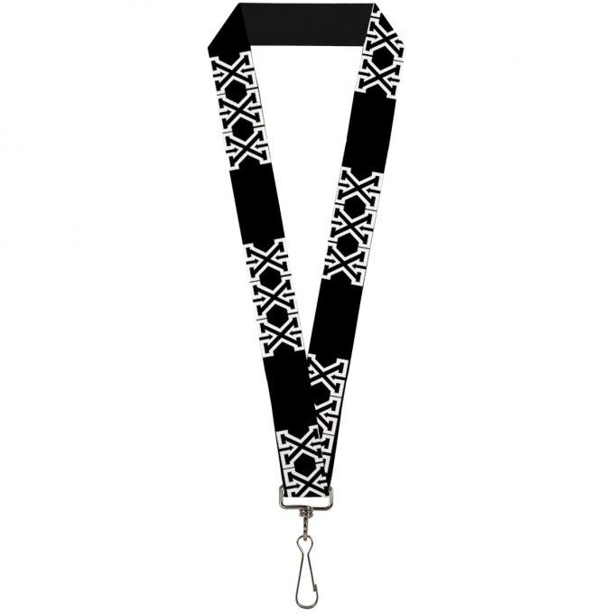 Buckle-Down Lanyard - XXX Black/White