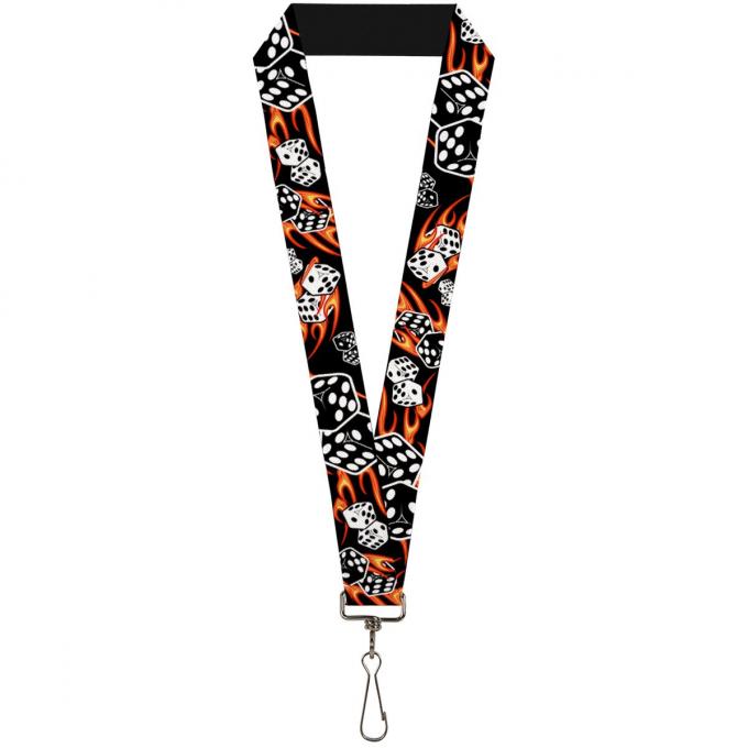 Buckle-Down Lanyard - Flaming Dice