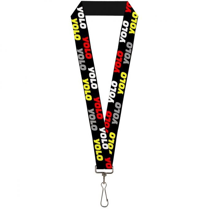 Buckle-Down Lanyard - YOLO2 Black/Red/White/Gray/Yellow