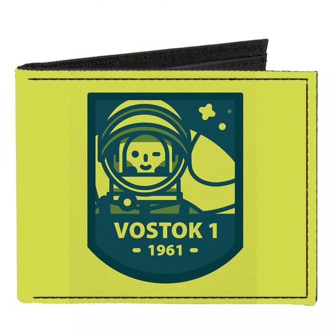 Canvas Bi-Fold Wallet - VOSTOK 1-1961 Cosmonaut Greens/Blues