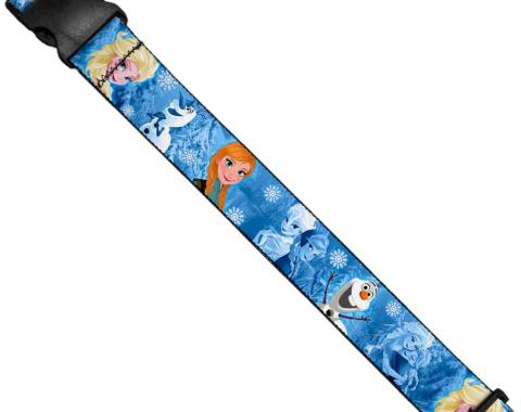 Luggage Strap - Frozen Character Poses Blues