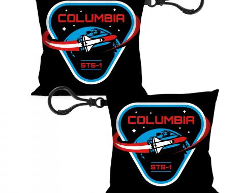 Pillow Keychain - COLUMBIA STS-1 Space Shuttle Black/White/Blues/Red