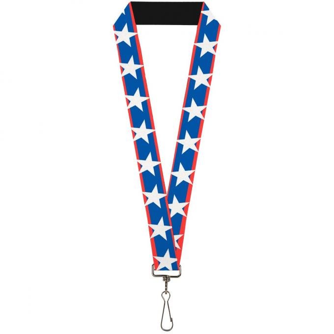 Buckle-Down Lanyard - Stars/Stripes Red/Blue/White
