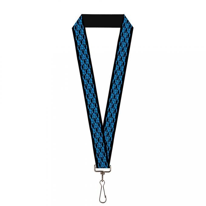 Lanyard - 1.0" - Chevy Bowties 3-Row Black/Blue