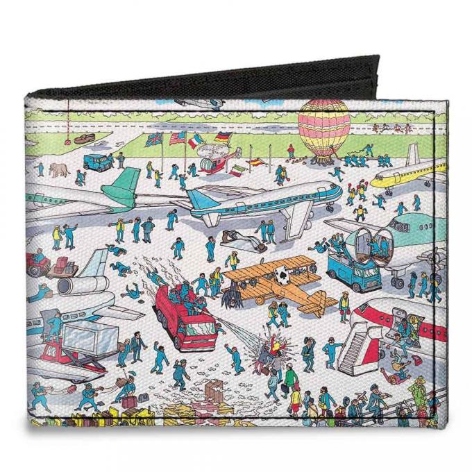 Canvas Bi-Fold Wallet - Where's Waldo? Airport