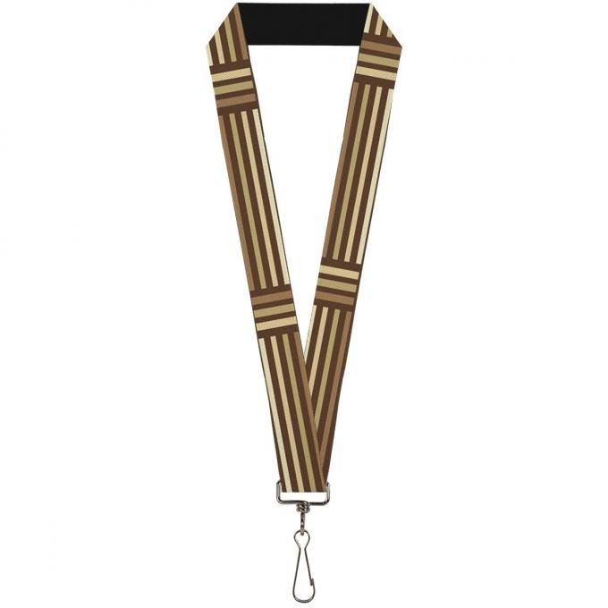 Buckle-Down Lanyard - Stripe Blocks Browns
