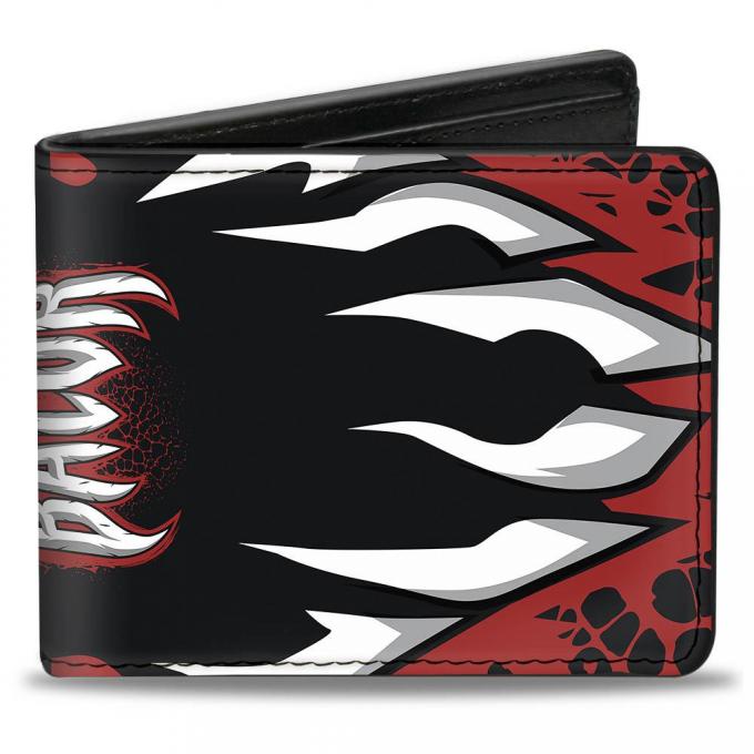 Bi-Fold Wallet - FINN BALOR Demon Teeth CLOSE-UP Black/Red/White