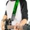Guitar Strap - KISS ME, I'M IRISH! Clovers/Kisses Greens/Black