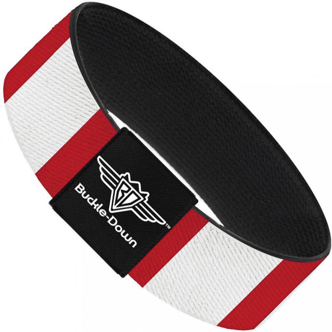 Buckle-Down Elastic Bracelet - Stars & Stripes Ribbon Red/Blue/White