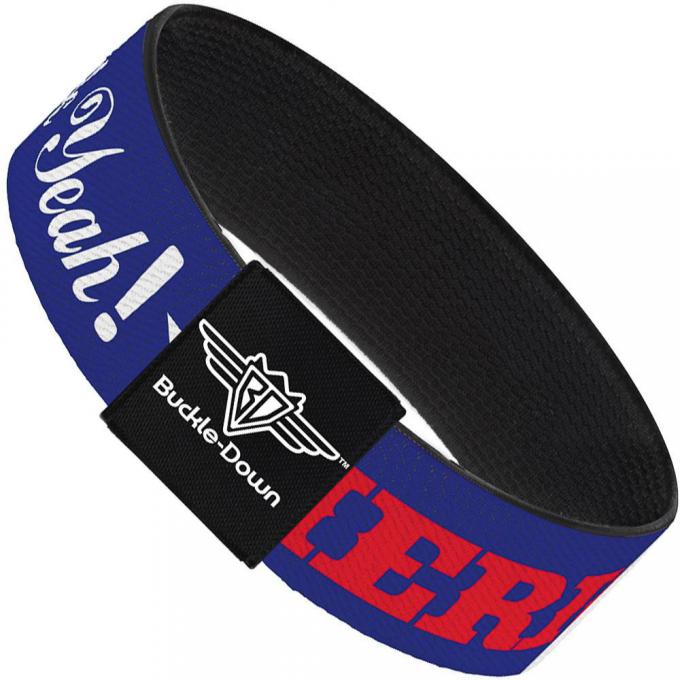 Buckle-Down Elastic Bracelet - MERICA FUCK YEAH!/Star Blue/Red/White