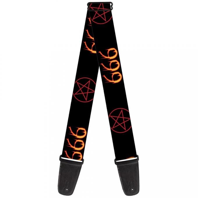 Buckle-Down Guitar Strap – Winchester Pentagram Design, 2" Wide, Adjustable 29-54"