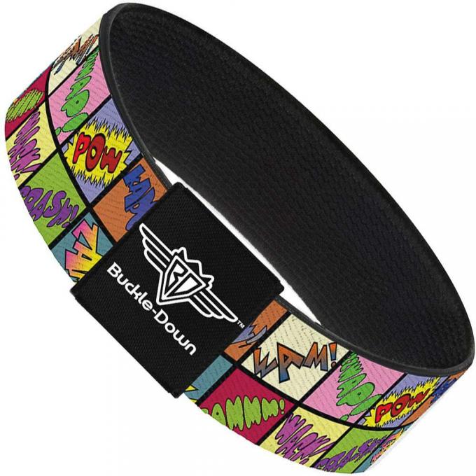 Buckle-Down Elastic Bracelet - Sound Effect Checkers Multi Color