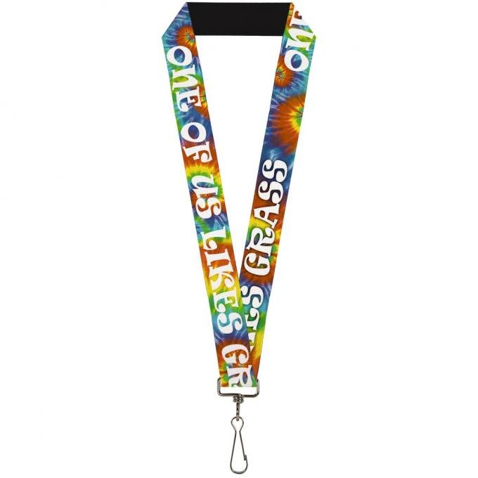 Buckle-Down Lanyard - ONE OF US LIKES GRASS/Tie Dye Multi Color/White
