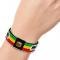 Elastic Bracelet - 1.0" - SUBLIME Stripe Black/Green/Yellow/Red