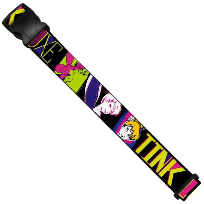 Luggage Strap - TINK LUXE Sketch Black/Multi Neon