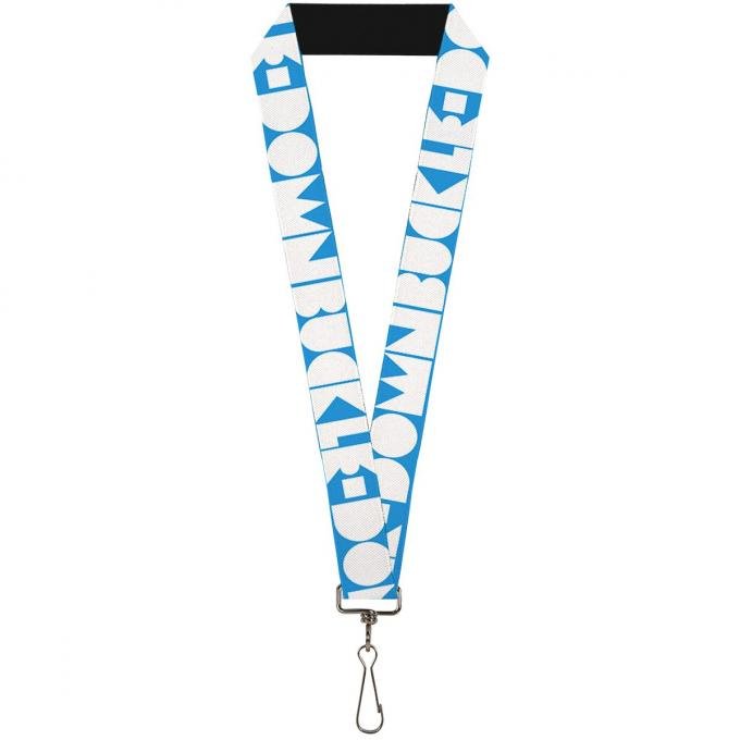 Buckle-Down Lanyard - BUCKLE-DOWN Shapes Turquoise/White