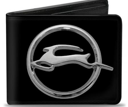 Bi-Fold Wallet - Chevrolet Impala Deer Emblem Black/Silver