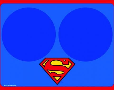 Placemat - Superman Blue w/Bowl Markers