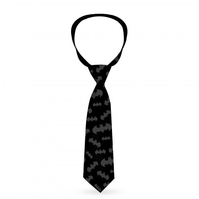 Necktie Standard - Bat Signal-1 Scattered Black/Gray