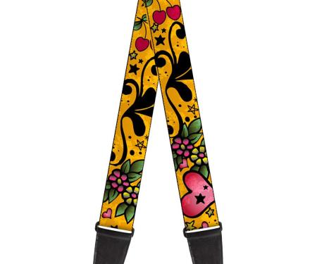 Guitar Strap - Mom & Dad CLOSE-UP Yellow