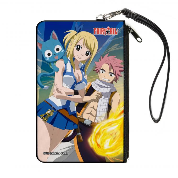 Canvas Zipper Wallet - LARGE - FAIRY TAIL Original Team Natsu Group Pose/Fireball