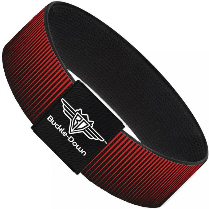 Buckle-Down Elastic Bracelet - Vertical Stripes Transition Black/Red