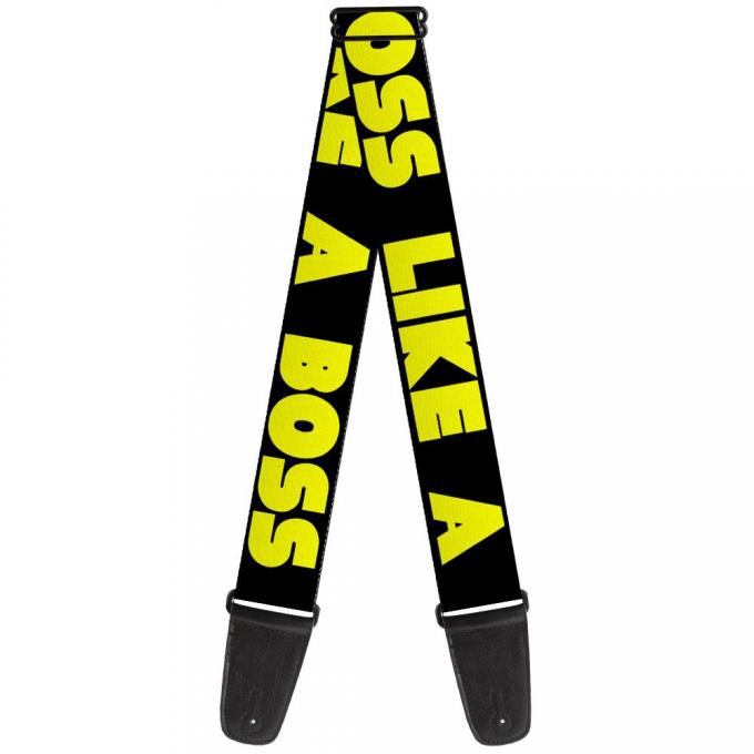 Guitar Strap - LIKE A BOSS Black/Yellow