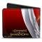 CRUNCHYROLL 
Bi-Fold Wallet - Basara/Sword & Mio Lightning Blasts Pose CLOSE-UP + Logo Reds