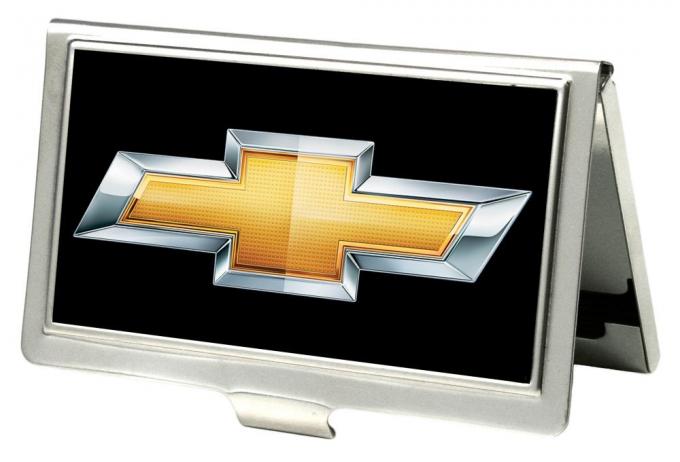 Business Card Holder - SMALL - CHEVROLET Bowtie Logo Black/Silver/Gold/White
