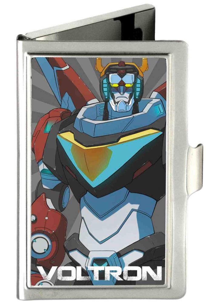Business Card Holder - SMALL - New Series Voltron CLOSE-UP Standing Pose/Rays FCG Grays