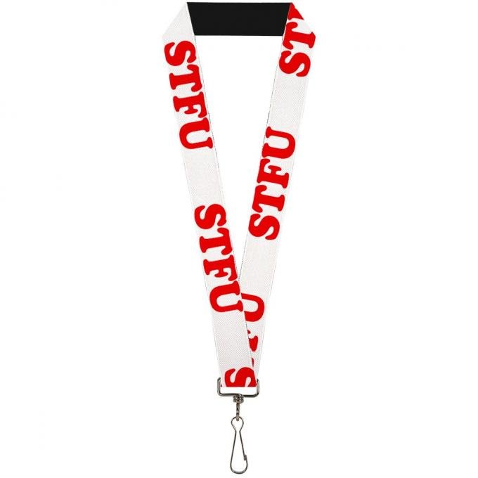 Buckle-Down Lanyard - STFU White/Red