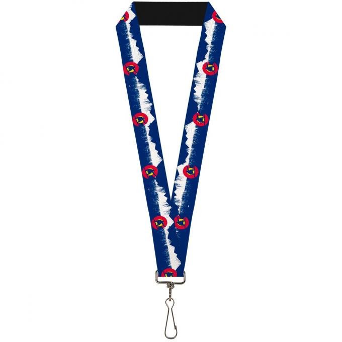 Buckle-Down Lanyard - Colorado Snowboarder/Snowy Mountains Weathered