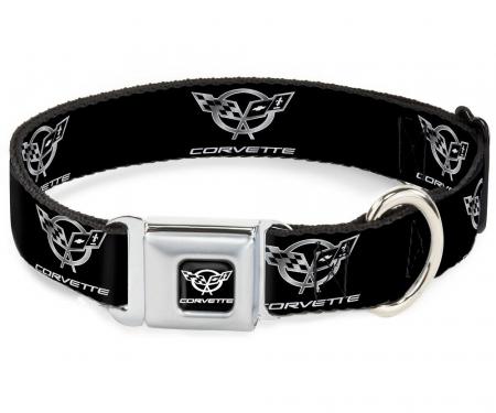 Dog Collar C5-Corvette Black/Silver - Corvette Black/Silver Repeat