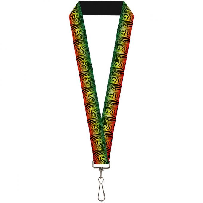 Buckle-Down Lanyard - Zebra Head Rasta