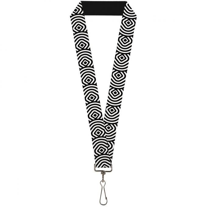 Buckle-Down Lanyard - Square Target White/Black