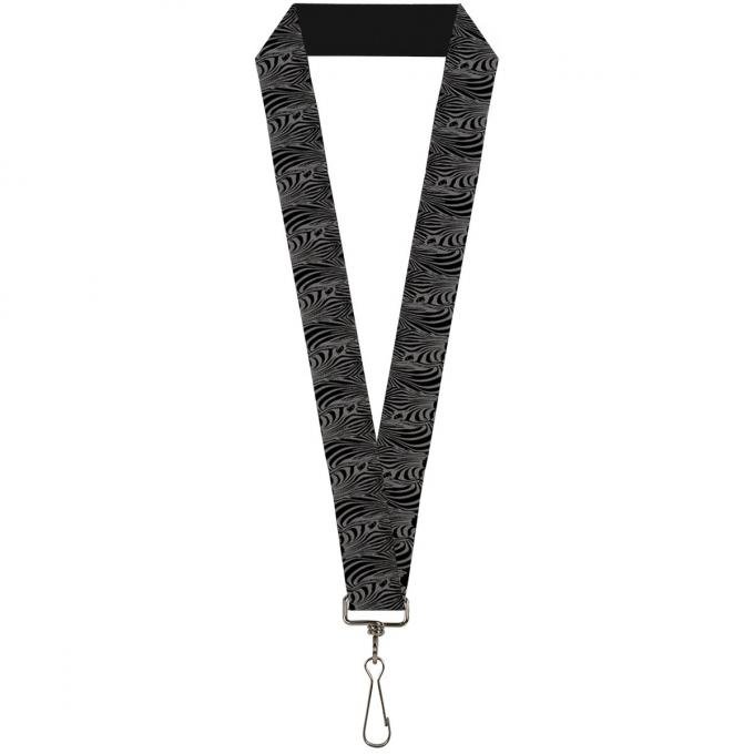 Buckle-Down Lanyard - Zebra Head Black/Gray