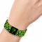 Elastic Bracelet - 1.0" - Question Mark Scattered Lime Green/Black