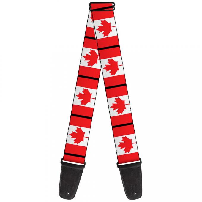 Guitar Strap - Canada Flags