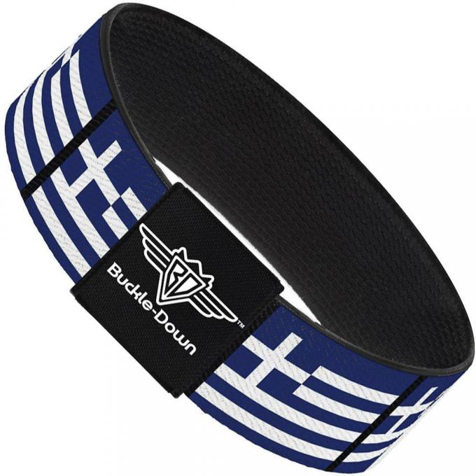 Buckle-Down Elastic Bracelet - Greece Flags