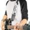 Guitar Strap - Mustaches White/Sketch