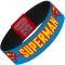 Elastic Bracelet - 1.0" - SUPERMAN Text/Stripe Blue/Red/Yellow