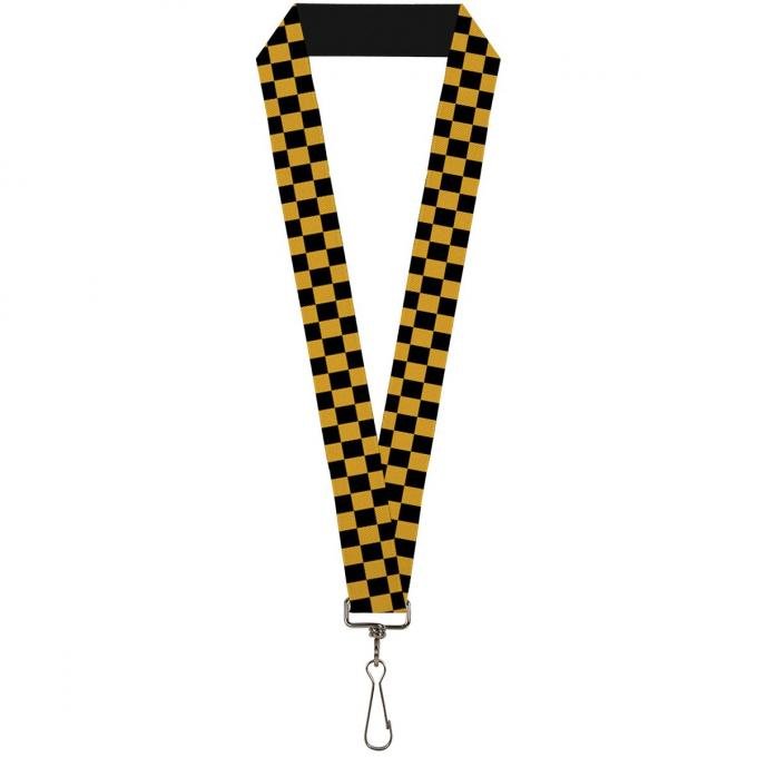 Buckle-Down Lanyard - Checker Black/Gold